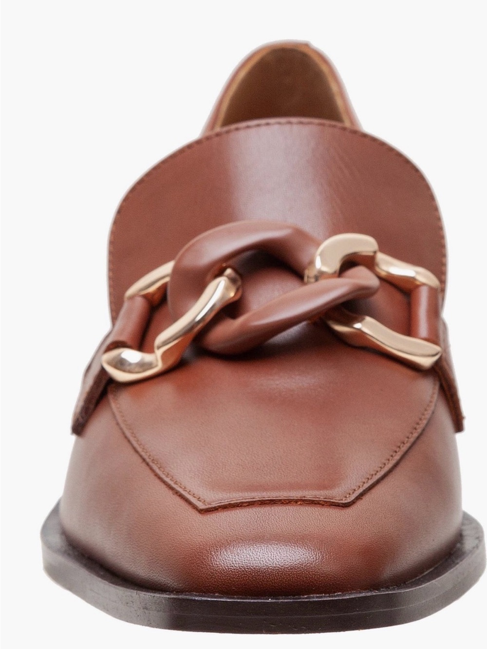 Linea Paolo - Chrystie Chain Block Heel Loafer Leather - Picture 5 of 8